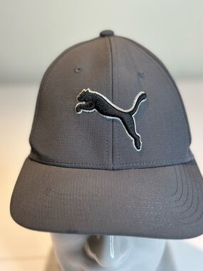 Puma Dark Gray Embroidered Cat Logo Cap